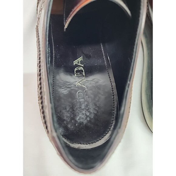 Mens Prada Dress Shoes 2EE098 Air Sole Wingtip  Sz 8.5 (9.5 US Sz) Made In Italy